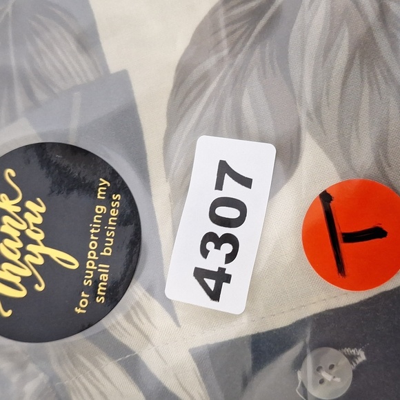 Campia Moda Men's Leaf Print Short Sleeve Hawaiian Button Down Shirt Size L - Picture 10 of 10